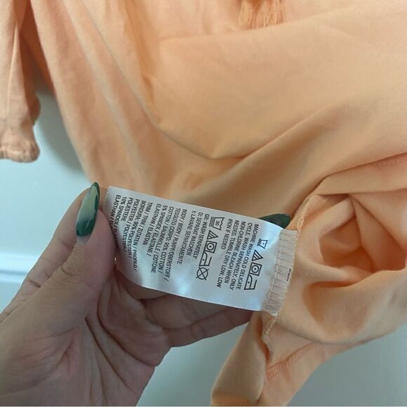 Hippie Haute Top Women Orange Embroidered Tassel Boho Plus 2X tunic - Picture 4 of 6